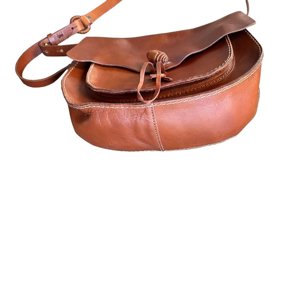 Madewell Leather Bag Crossbody Savannah Saddle Flap Front Brown EUC - Picture 9 of 12